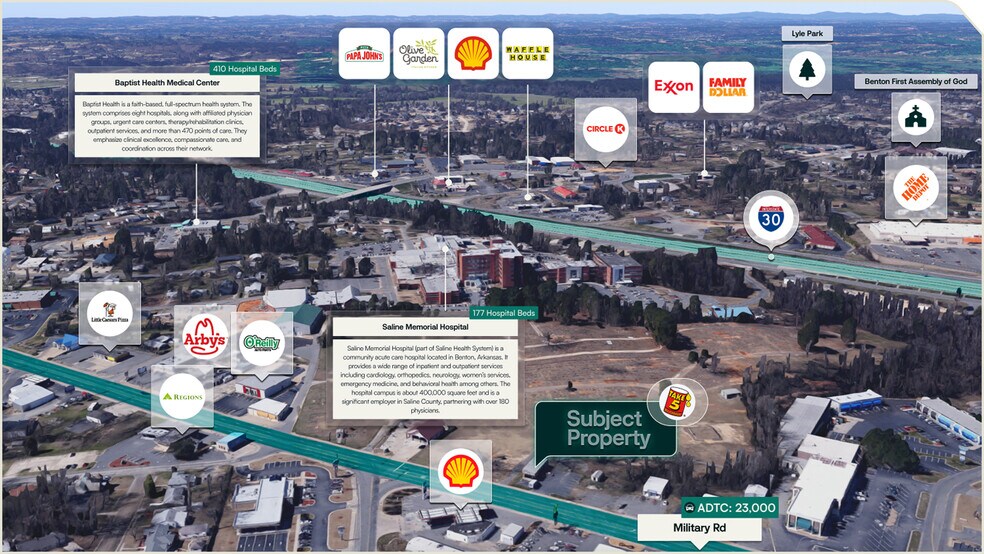 1016 Military Rd, Benton, AR à vendre - Aérien – Image 3 sur 3