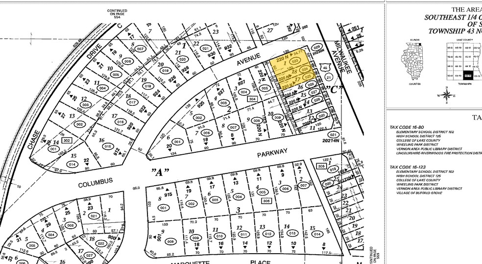 220 Milwaukee Ave, Buffalo Grove, IL à vendre - Plan cadastral – Image 2 sur 2