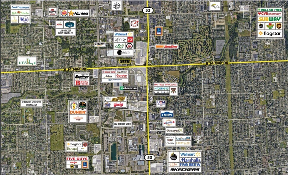 7251 E 14 Mile Rd, Sterling Heights, MI à vendre - Photo de l’immeuble – Image 1 sur 2