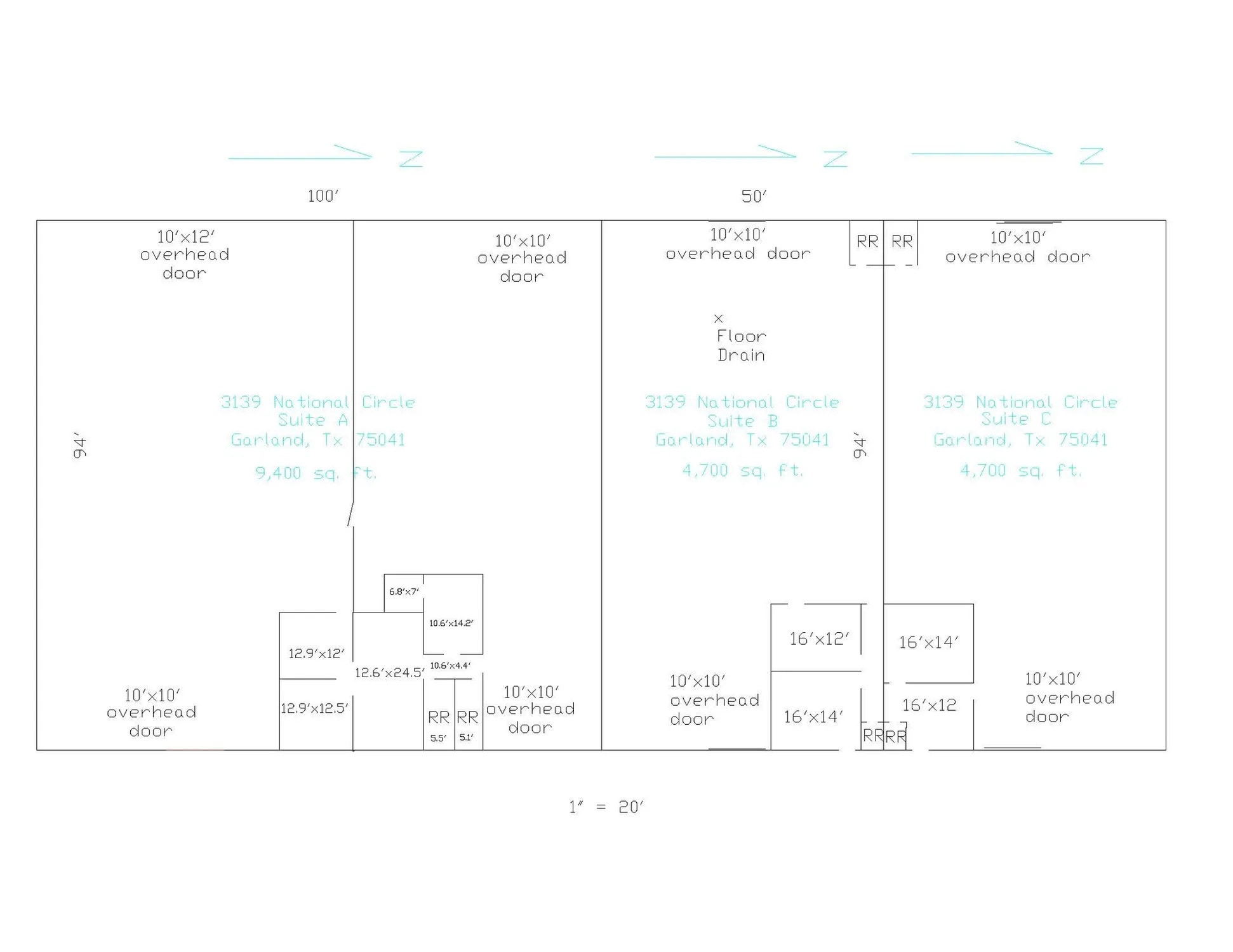 3139 National Cir, Garland, TX à louer Plan d’étage– Image 1 sur 1