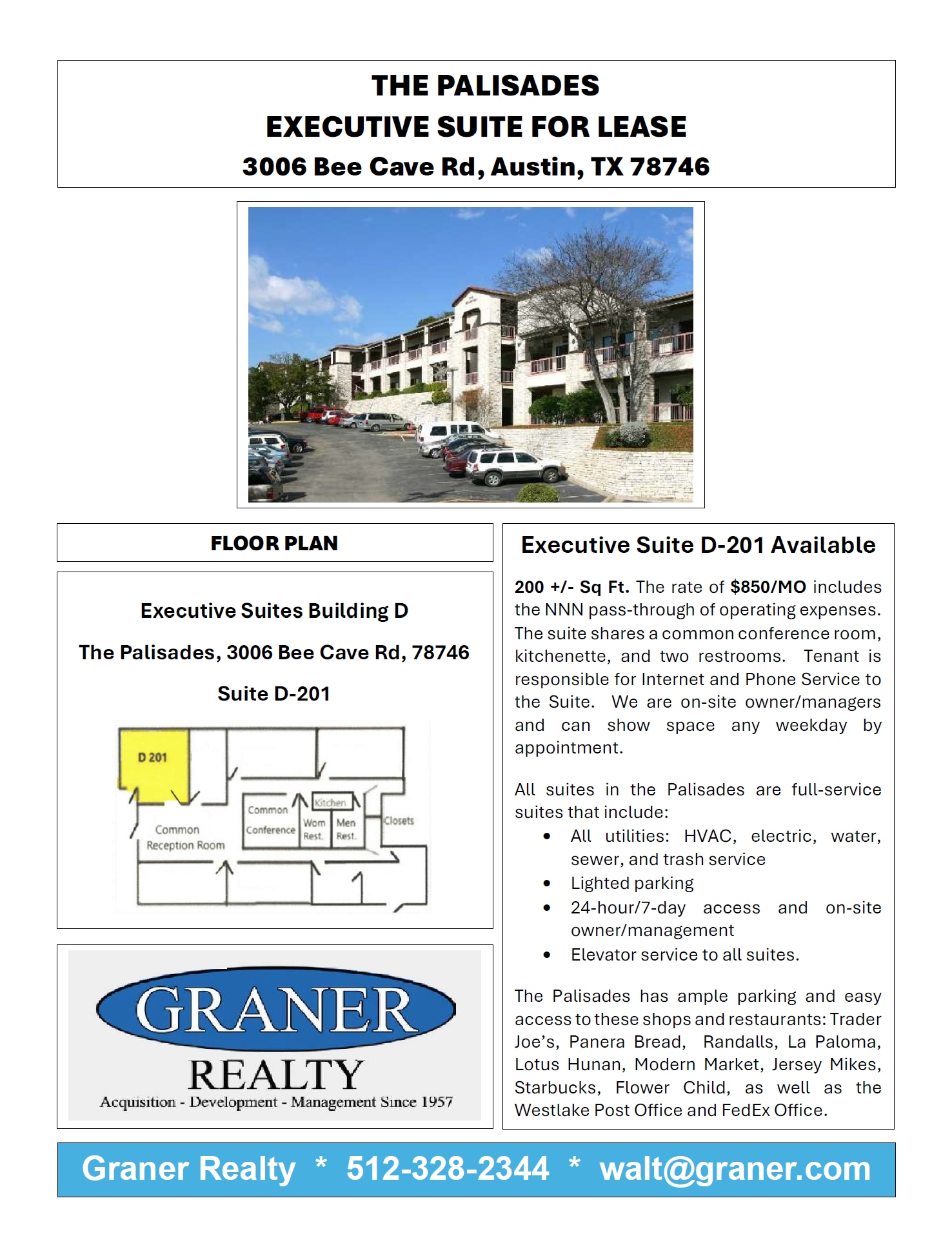 3006 Bee Caves Rd, Austin, TX à louer Plan d’étage– Image 1 sur 1