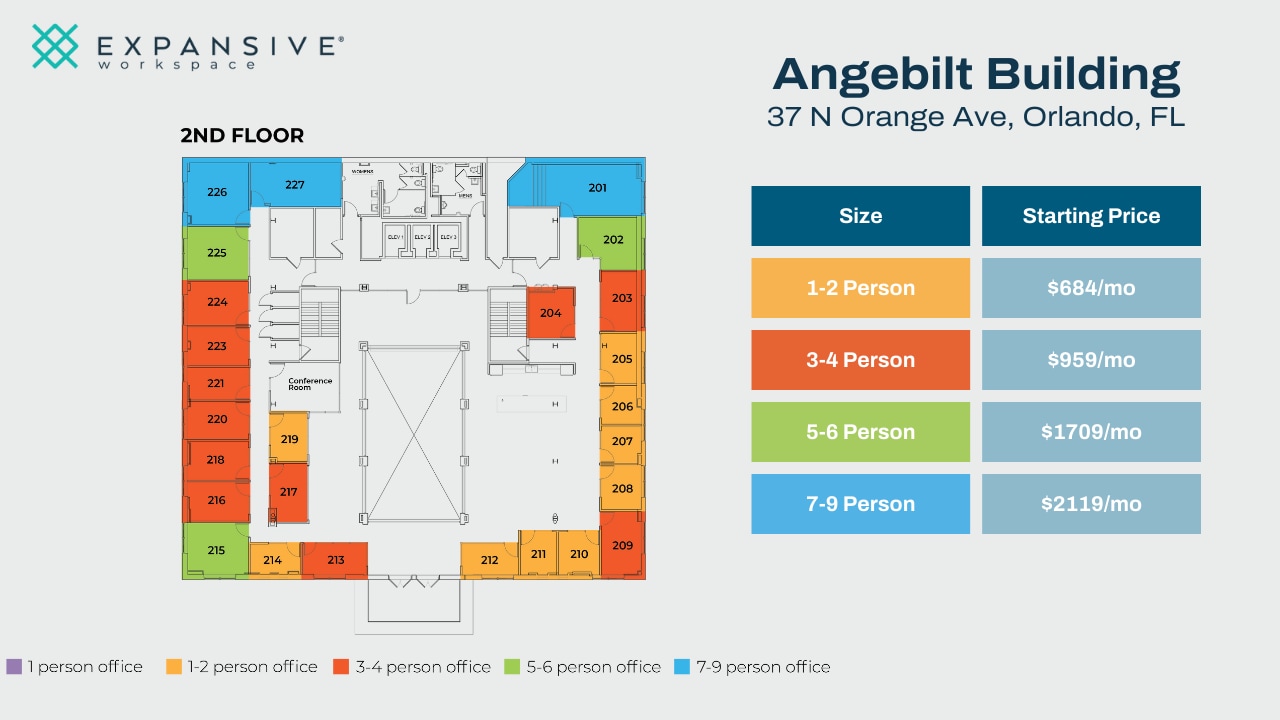 37 N Orange Ave, Orlando, FL à louer Plan d’étage– Image 1 sur 5