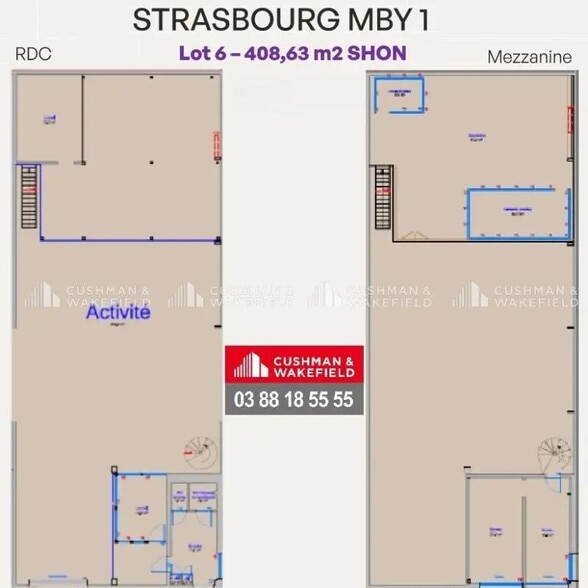 Local d’activités dans Strasbourg à louer - Plan d’étage – Image 3 sur 3