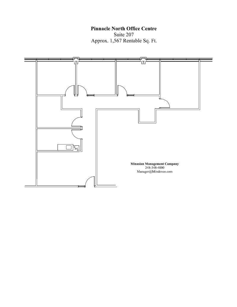 41850 W 11 Mile Rd, Novi, MI à louer Plan d’étage– Image 1 sur 1
