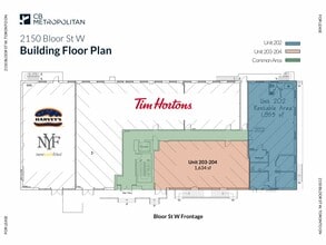 2150 Bloor St W, Toronto, ON à louer Plan d’étage– Image 1 sur 3