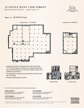 416 W 13th St, New York, NY à louer Plan d’étage– Image 1 sur 8