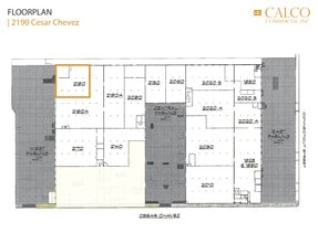 2190 Cesar Chavez, San Francisco, CA à louer Plan d’étage– Image 1 sur 1