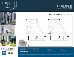 80 SW 8th St, Miami, FL à louer Plan de site– Image 1 sur 1