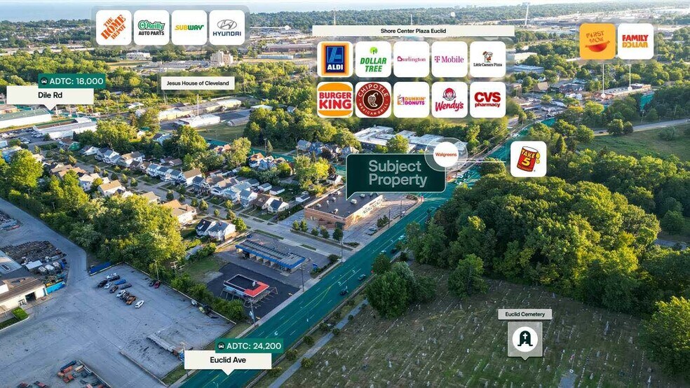 20485 Euclid Ave, Euclid, OH à vendre - Aérien – Image 2 sur 2