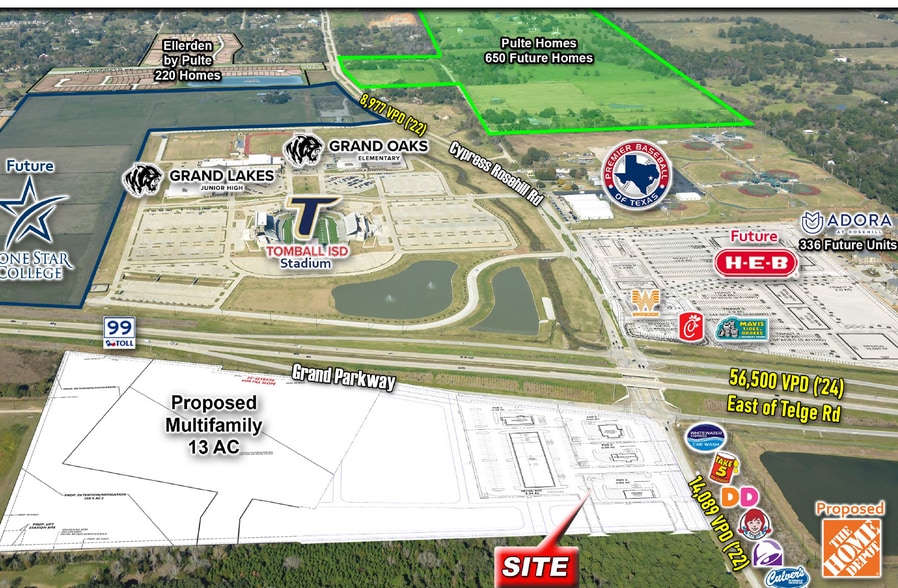 Grand Pkwy & Cypress Rosehill Rd, Tomball, TX à louer - Aérien – Image 3 sur 5
