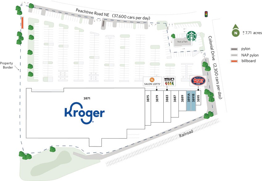3851-3895 Peachtree Rd NE, Atlanta, GA à louer - Plan de site – Image 3 sur 13