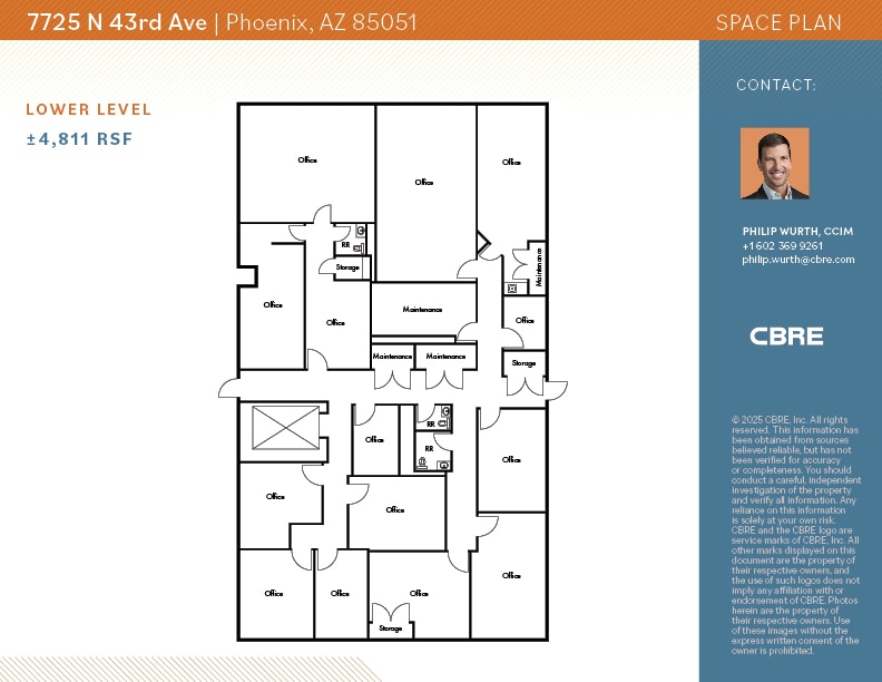 7725 N 43rd Ave, Phoenix, AZ à louer Plan d’étage– Image 1 sur 1