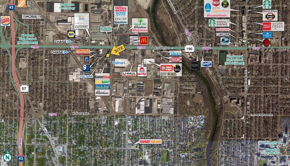 3901-3925 N Richards St, Milwaukee, WI à louer Aérien– Image 1 sur 2