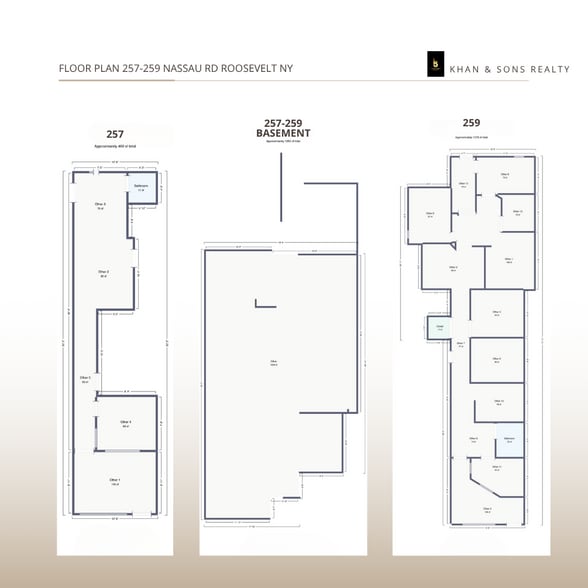 257-259 Nassau Rd, Roosevelt, NY à vendre - Plan d’étage – Image 3 sur 3