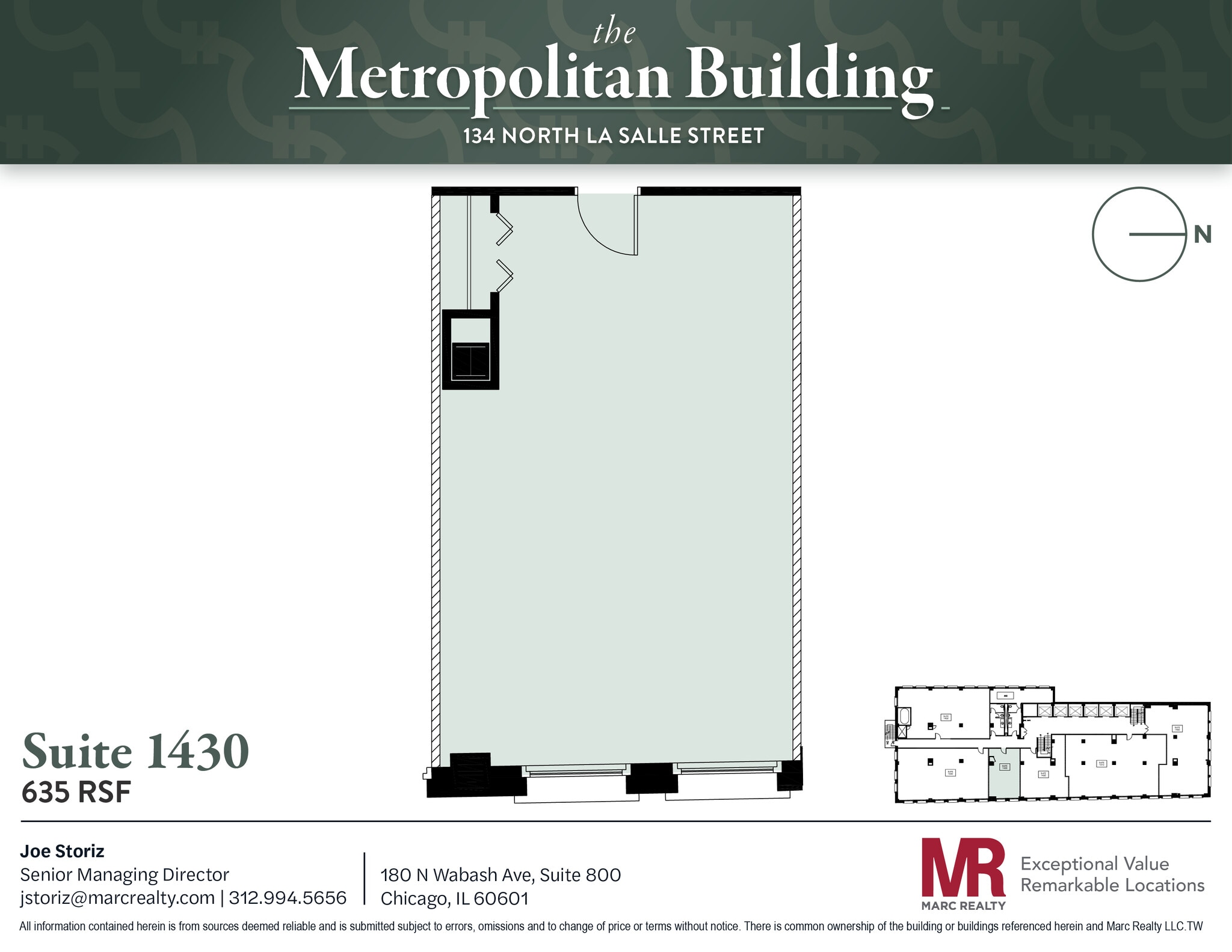 134 N LaSalle St, Chicago, IL à louer Plan d’étage– Image 1 sur 4