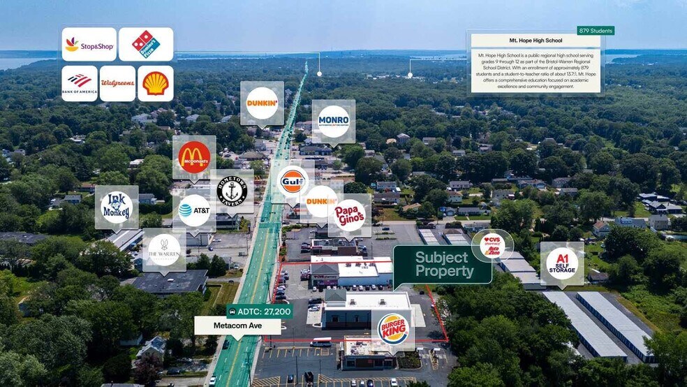 615 Metacom Ave, Warren, RI à vendre - Aérien – Image 2 sur 2