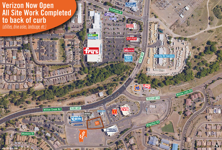 Willow Creek Rd & Willow Lane Rd, Prescott, AZ à louer - Aérien – Image 2 sur 6