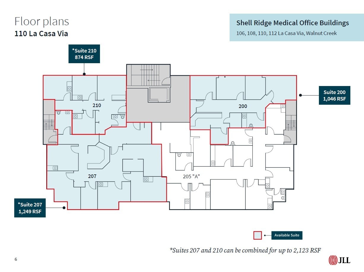 106-114 La Casa Via, Walnut Creek, CA à louer Plan d’étage– Image 1 sur 1