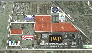 Tyler Ln, Coachella, CA - Vue aérienne  vue de carte