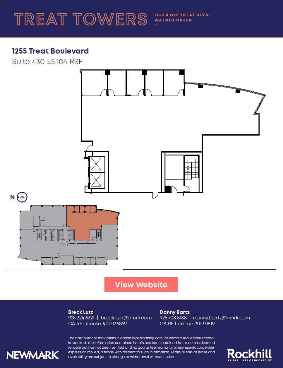 1255 Treat Blvd, Walnut Creek, CA à louer Plan d’étage– Image 1 sur 1