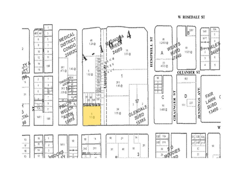 900 W Magnolia Ave, Fort Worth, TX à louer - Plan cadastral – Image 2 sur 5