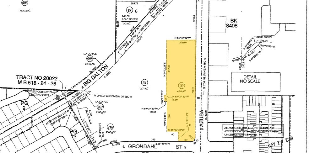 1261 N Azusa Ave, Covina, CA à louer - Plan cadastral – Image 2 sur 6