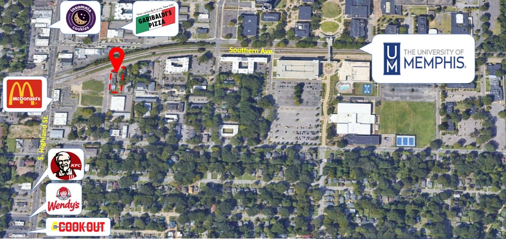 3545 Southern Ave, Memphis, TN à vendre - Photo principale – Image 1 sur 2