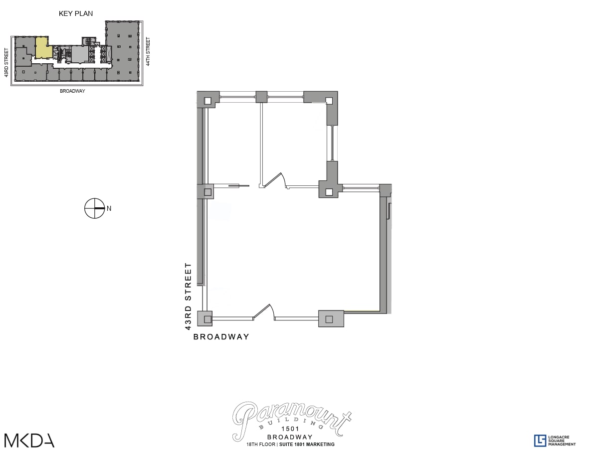 1501 Broadway, New York, NY à louer Plan d’étage– Image 1 sur 1