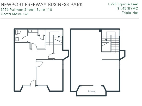 3176 Pullman St, Costa Mesa, CA à louer Plan d’étage– Image 1 sur 1