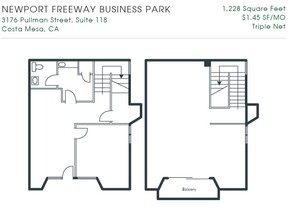 3176 Pullman St, Costa Mesa, CA à louer Plan d’étage– Image 1 sur 1