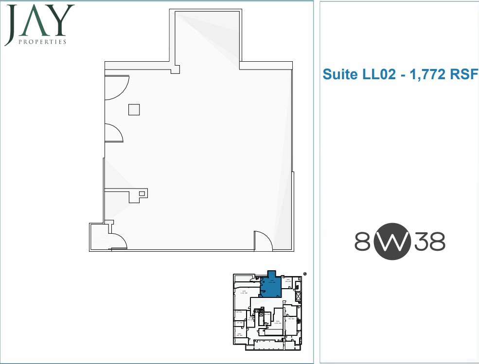 8 W 38th St, New York, NY à louer Plan d’étage– Image 1 sur 2