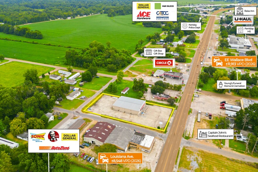 504 N EE Wallace Blvd, Ferriday, LA à vendre - Photo de l’immeuble – Image 3 sur 12