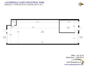 2696 NW 31st Ave, Lauderdale Lakes, FL à louer Plan d’étage– Image 2 sur 2