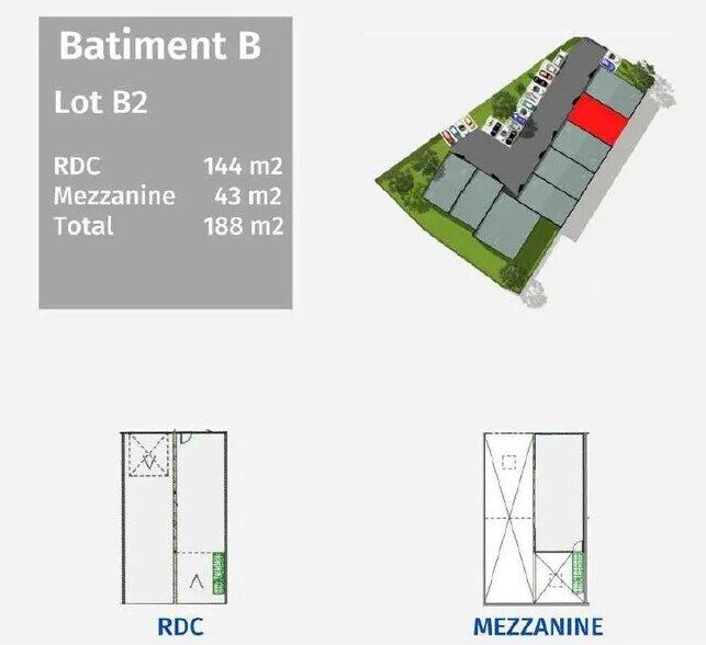 Local d’activités dans Mâcon à louer - Plan d’étage – Image 2 sur 3