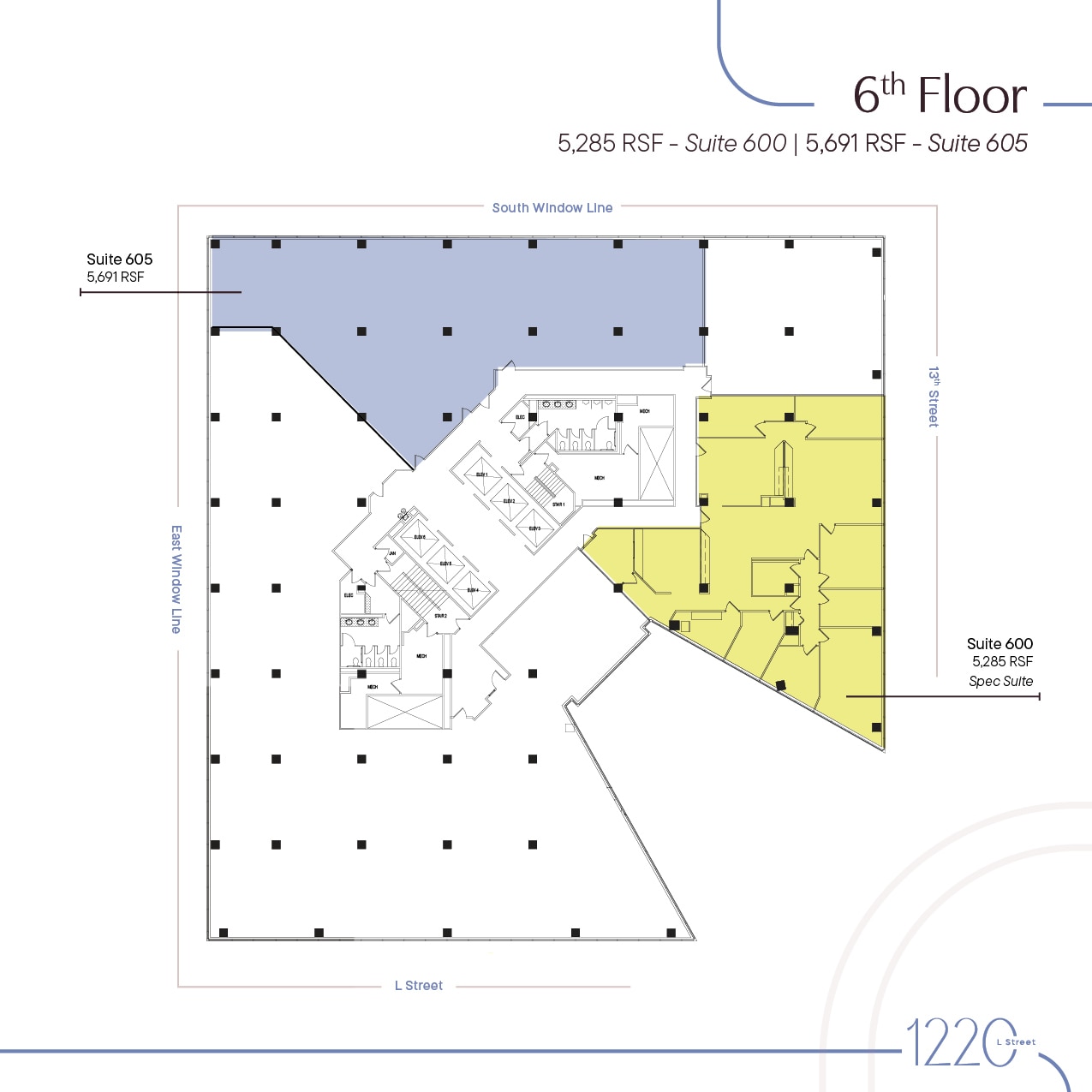 1220 L St NW, Washington, DC à louer Plan d’étage– Image 1 sur 4