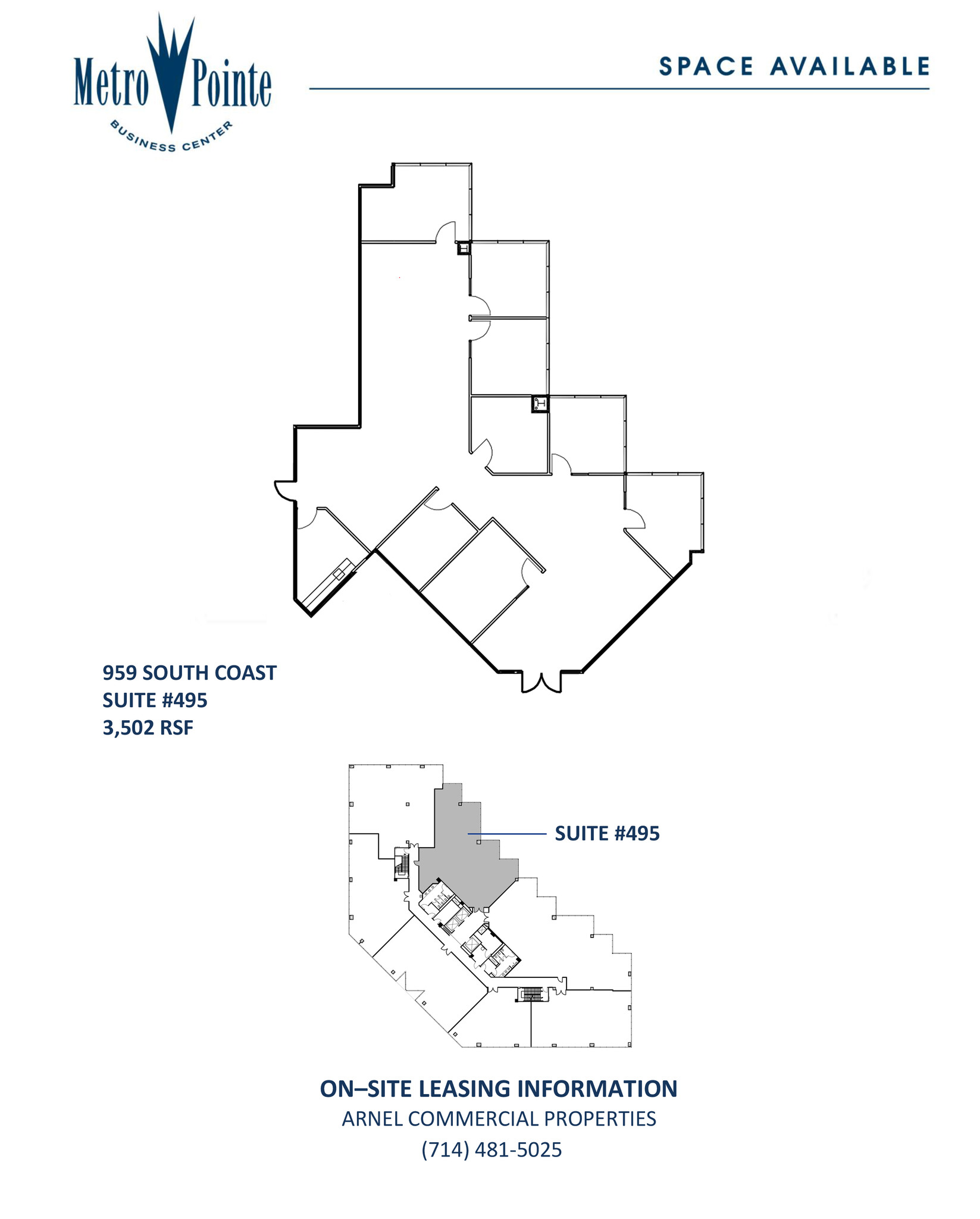 959 S Coast Dr, Costa Mesa, CA à louer Plan d’étage– Image 1 sur 1