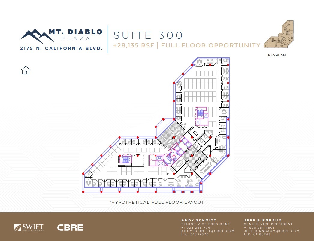 2175 N California Blvd, Walnut Creek, CA à louer Plan d’étage– Image 1 sur 1