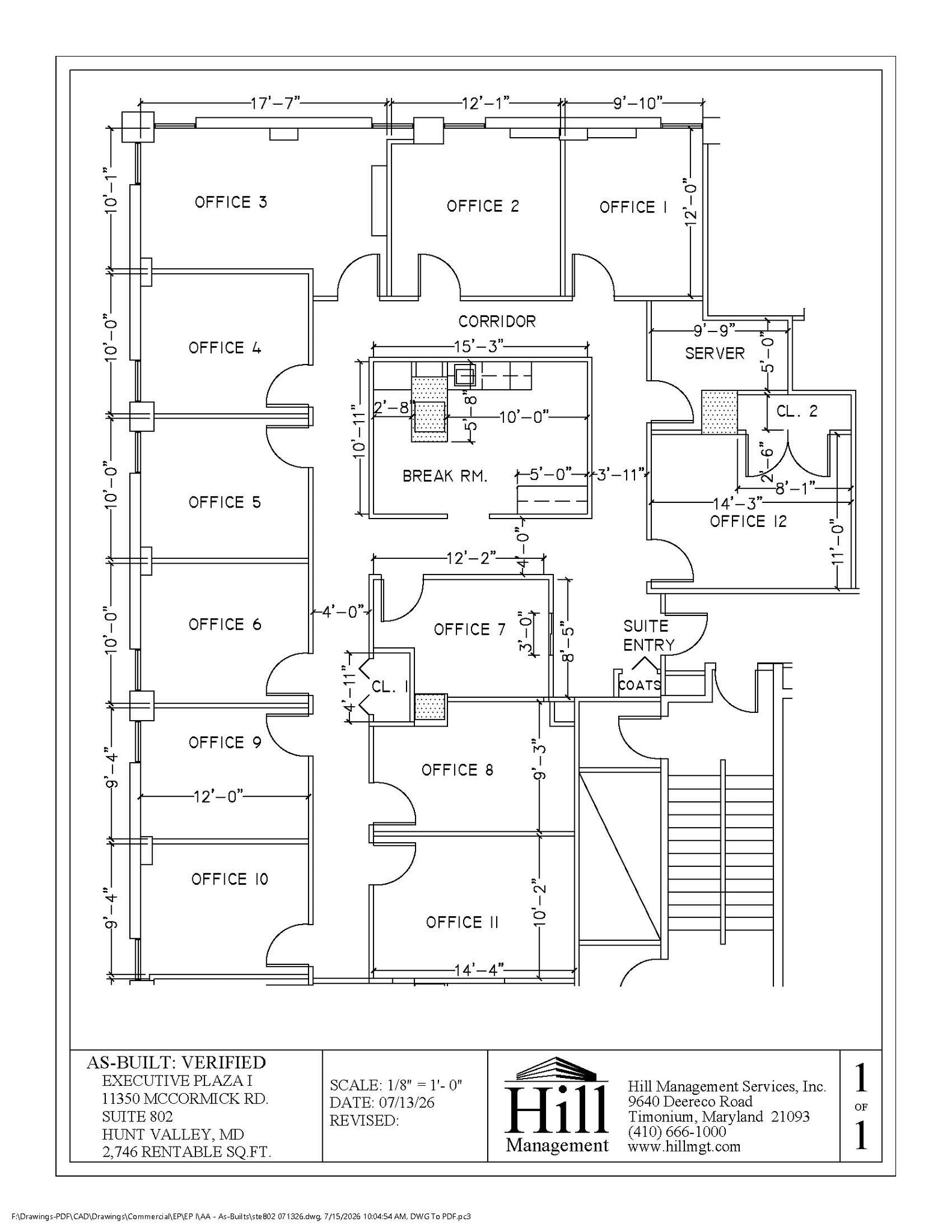 11350 McCormick Rd, Hunt Valley, MD à louer Plan d’étage– Image 1 sur 1