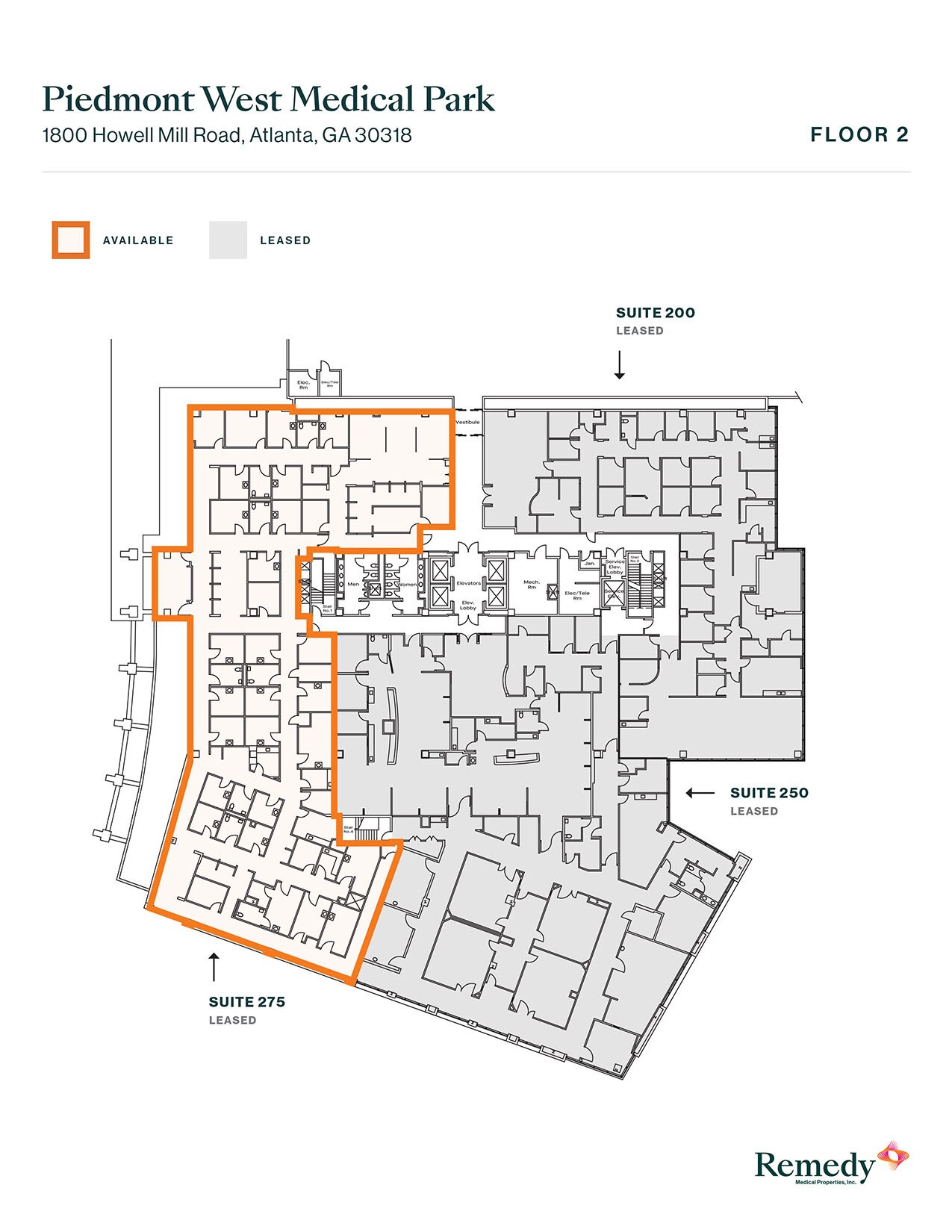 1800 Howell Mill Rd, Atlanta, GA à louer Plan d’étage– Image 1 sur 1