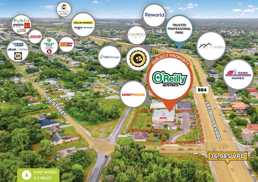 5003 Lee Blvd, Lehigh Acres, FL à vendre - Aérien – Image 3 sur 3