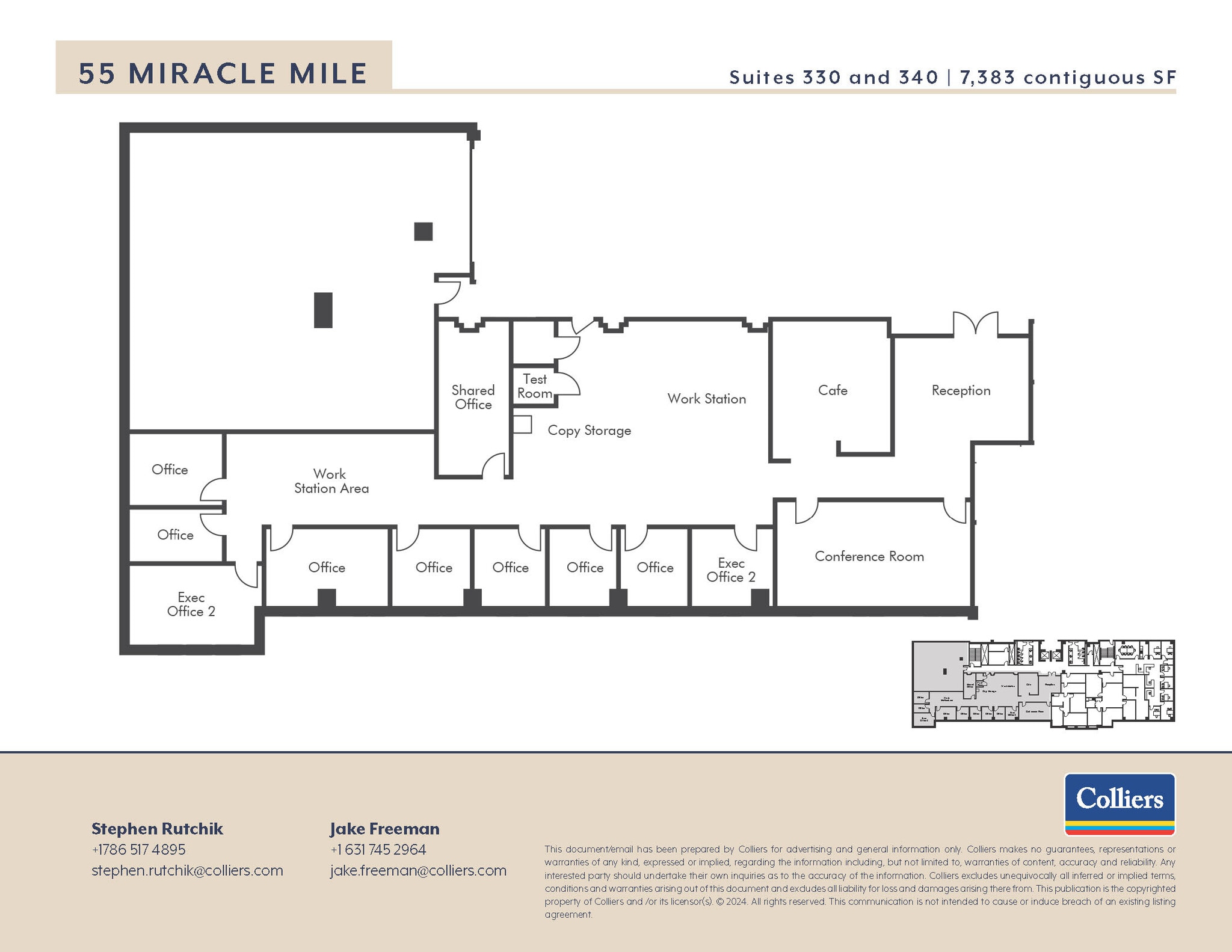 55-67 Miracle Mile, Coral Gables, FL à louer Plan d’étage– Image 1 sur 1