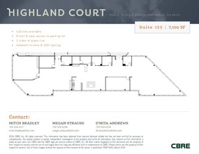 9000 E Nichols Ave, Centennial, CO à louer Plan d’étage– Image 1 sur 4