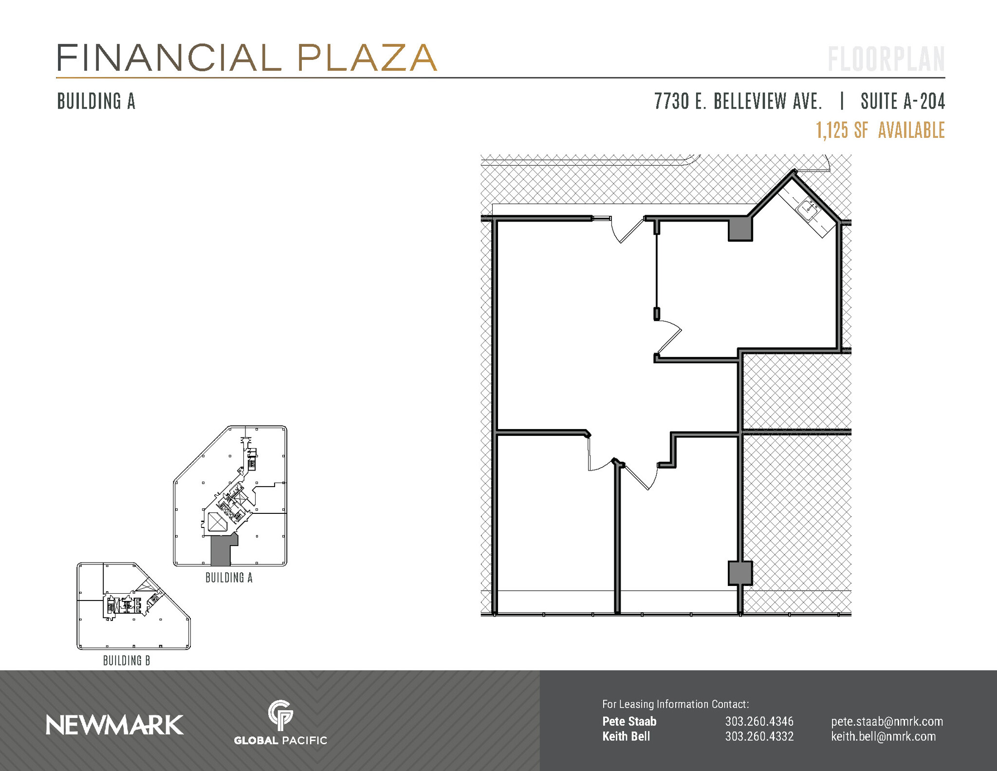 7730 E Belleview Ave, Greenwood Village, CO à louer Plan d’étage– Image 1 sur 2