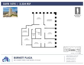801 Cherry St, Fort Worth, TX à louer Plan d’étage– Image 1 sur 1