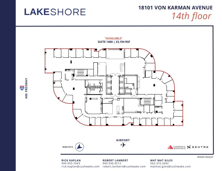 18101 Von Karman Ave, Irvine, CA à louer Plan d’étage– Image 1 sur 1