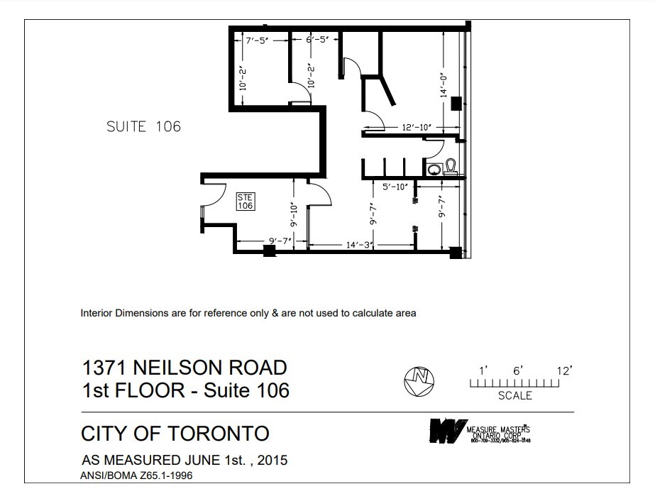 1371 Neilson Rd, Toronto, ON à louer Plan d’étage– Image 1 sur 1