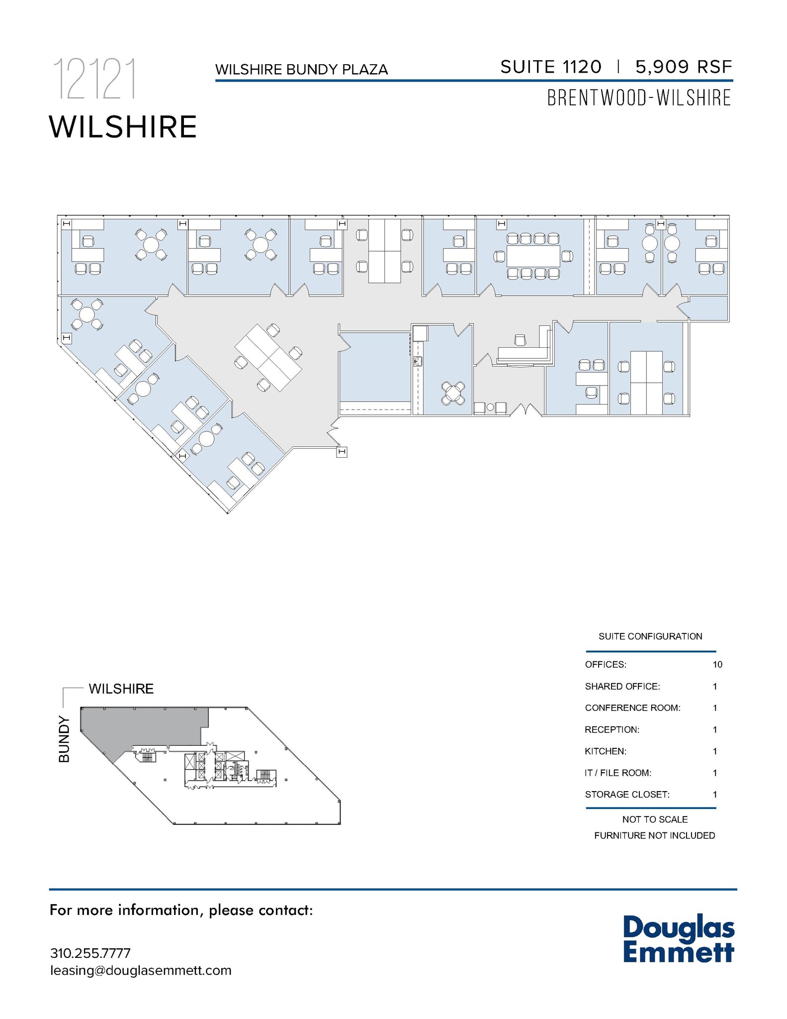 12121 Wilshire Blvd, Los Angeles, CA à louer Plan d’étage– Image 1 sur 1