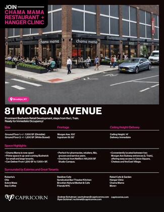 Plus de détails pour 81 Morgan Ave, Brooklyn, NY - Local commercial à louer