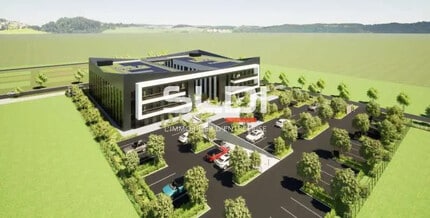 Genas - Vue aérienne vue de carte