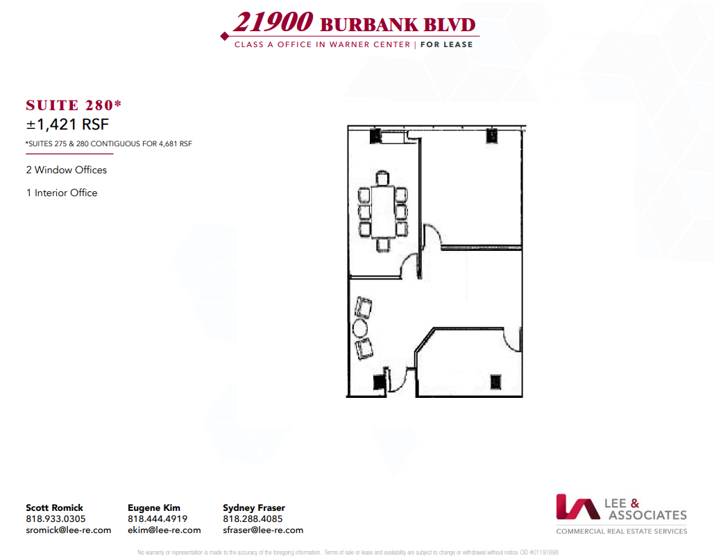 21900 Burbank, Woodland Hills, CA à louer Plan d’étage– Image 1 sur 1